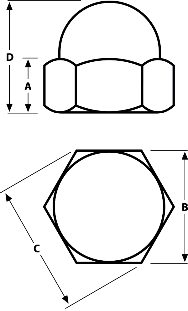 Bluemay Nylon Dome Nut